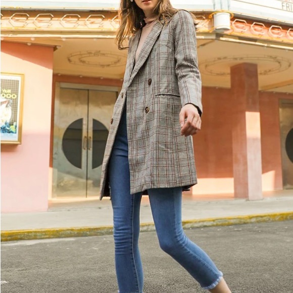 NWT Plaid Light Coat - Picture 3 of 10